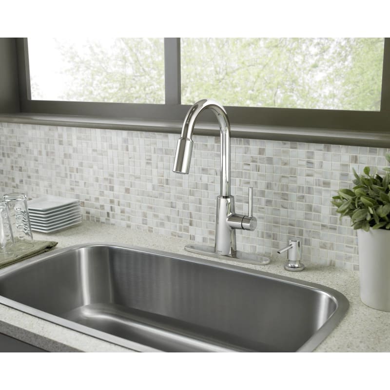 Moen Nori Spot Resist Stainless One Handle Pulldown Kitchen Faucet #87066SRS 