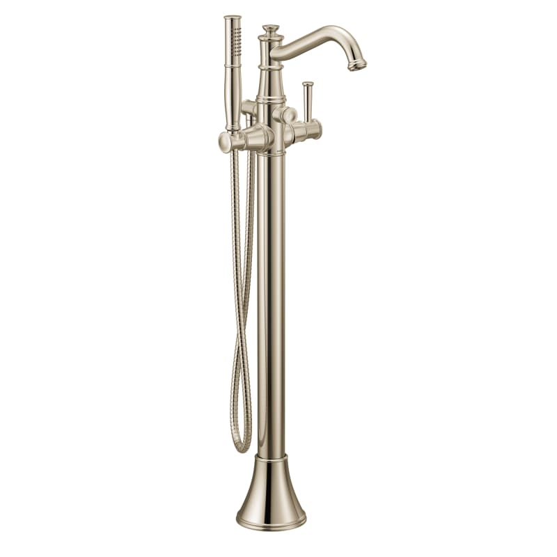 Moen 9025bn Brushed Nickel Belfield Floor Mounted Tub Filler With Built In Diverter Includes Hand Shower Faucet Com - Moen Wall Mount Tub Faucet With Hand Shower Moen 9025bn Brushed Nickel Belfield Floor Mounted Tub Filler With Built In Diverter Includes Hand Shower Faucet Com - Moen Wall Mount Tub Faucet With Hand Shower