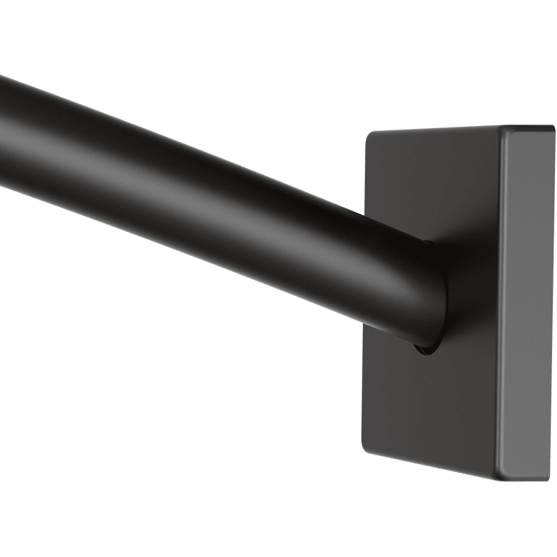 Moen Csr2168bl Matte Black Triva 54, 60 Curved Fixed Shower Curtain Rod