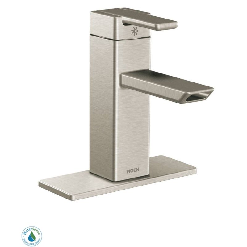 moen s6700bn brushed nickel single handle single hole bathroom faucet from the 90 degree collection valve included faucetcom - Moen Bathroom Faucets moen s6700bn brushed nickel single handle single hole bathroom faucet from the 90 degree collection valve included faucetcom - Moen Bathroom Faucets