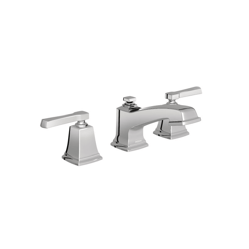 Moen T6220 Chrome Boardwalk Widespread Bathroom Faucet With Metal