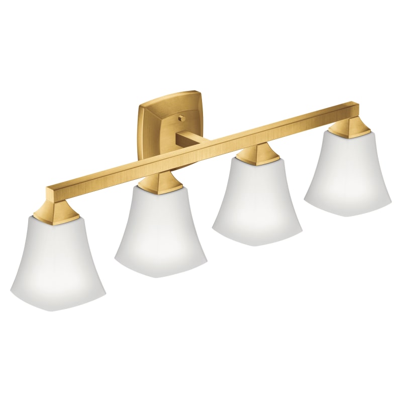 Moen brushed gold vanity light hot sale