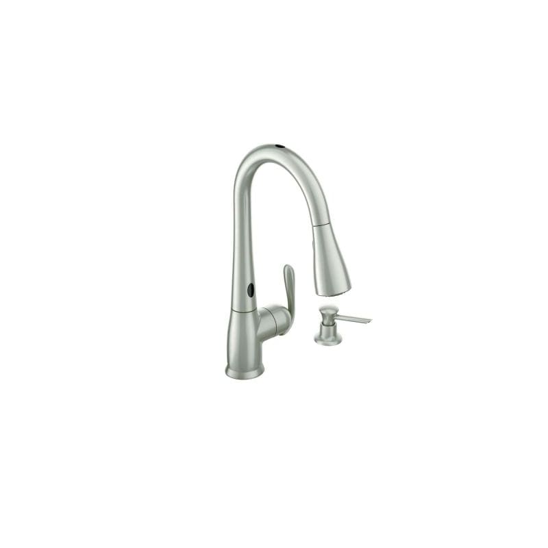 Moen 87350ESRS Spot Resist Stainless Hayfield Single Handle ...