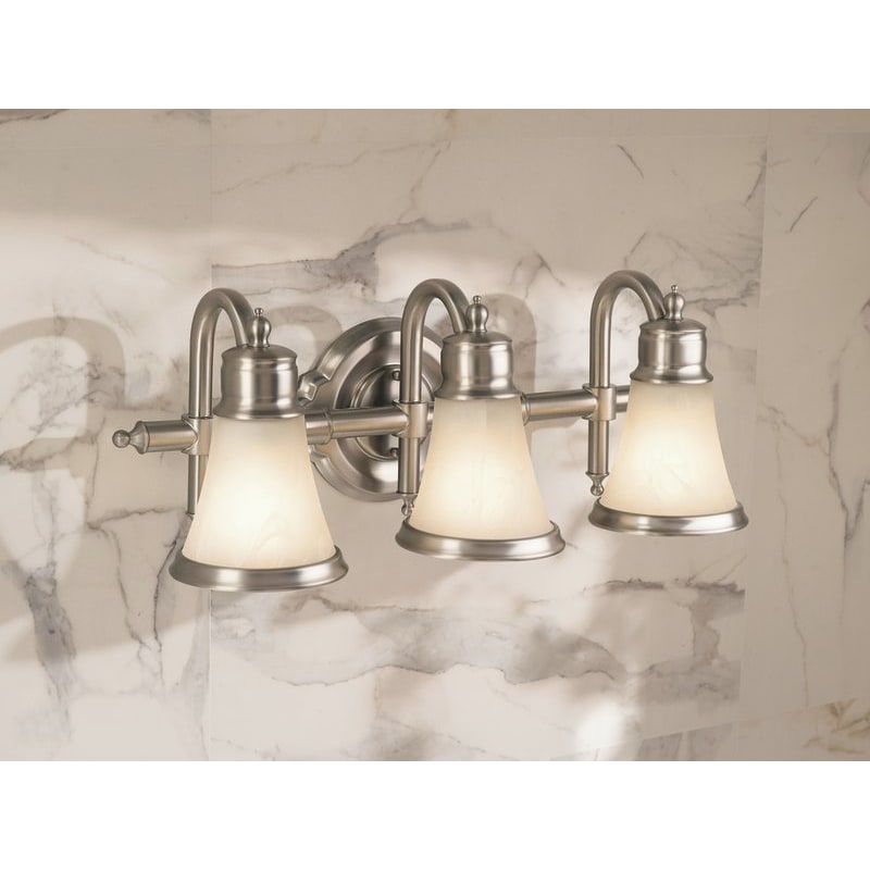 Moen vanity shop lights brushed nickel