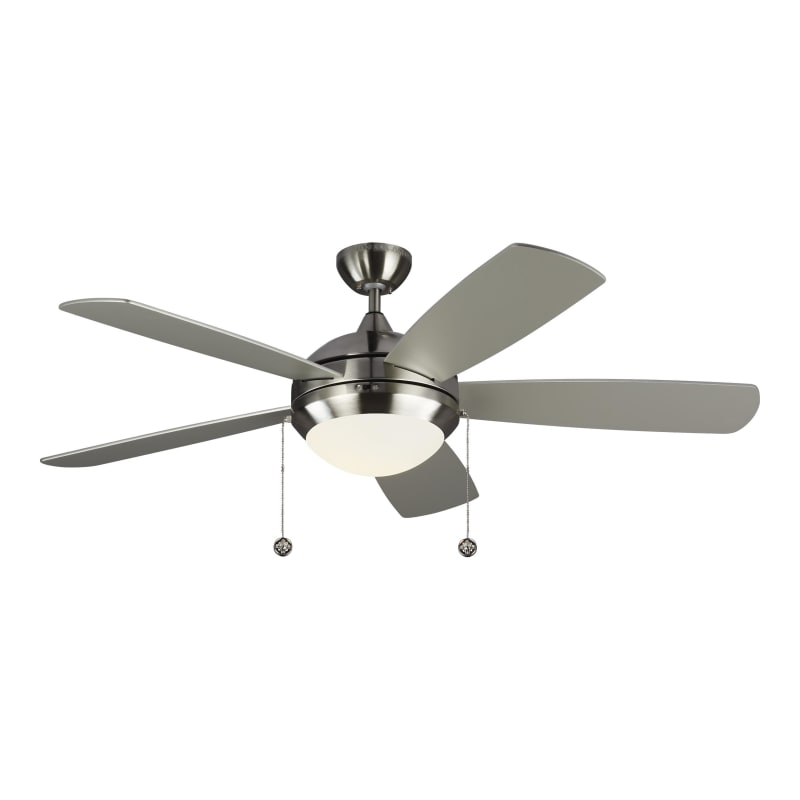 Monte Carlo 5dic52rbd V1 Roman Bronze Discus Classic 52 5 Blade Indoor Ceiling Fan Led Light Kit Included Lightingdirect Com - 52 Monte Carlo Traverse White Led Hugger Ceiling Fans