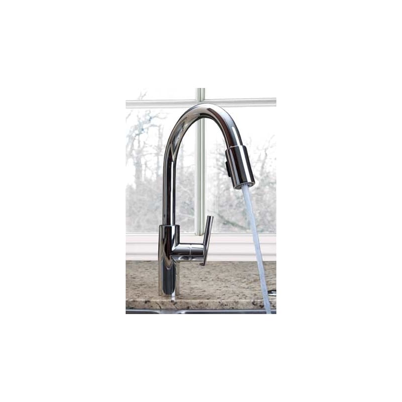 Newport Brass 1500-5103/10 Satin Bronze (PVD) East Linear Kitchen Faucet  with Metal Lever Handle and Pull-down Spray - Touch On Kitchen Sink Faucets  