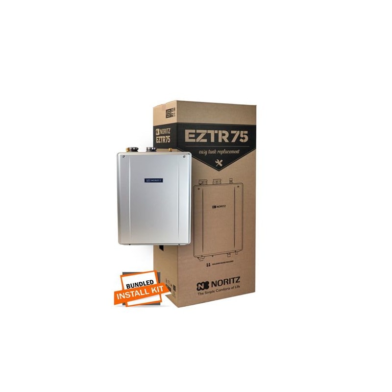 Noritz EZTR75-NG Natural Gas 11.1 GPM 199900 BTU 120 Volt Residential  Natural Gas Tankless Water Heater with 2 Conversion Kit, Isolator Valve,  and 25' Flex Vent - VentingDirect.com