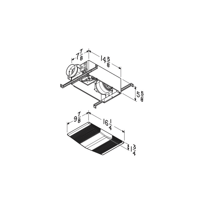 668RP NuTone® 70 CFM Ventilation Fan With Light, White, 40 OFF