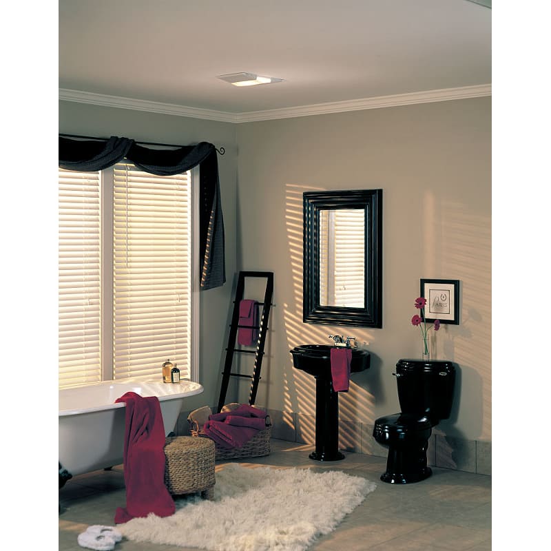 NuTone 665RP White 70 CFM 4 Sone Ceiling Mounted HVI Certified Bath Fan  with Heater and Light - LightingDirect.com