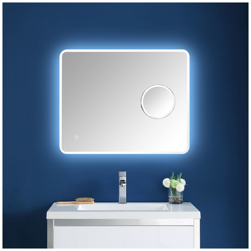 Ove Decors 15VMR MOON24 000CL N A 24 x 29 15 16 Frameless Bathroom Mirror with LED Lighting FaucetDirect