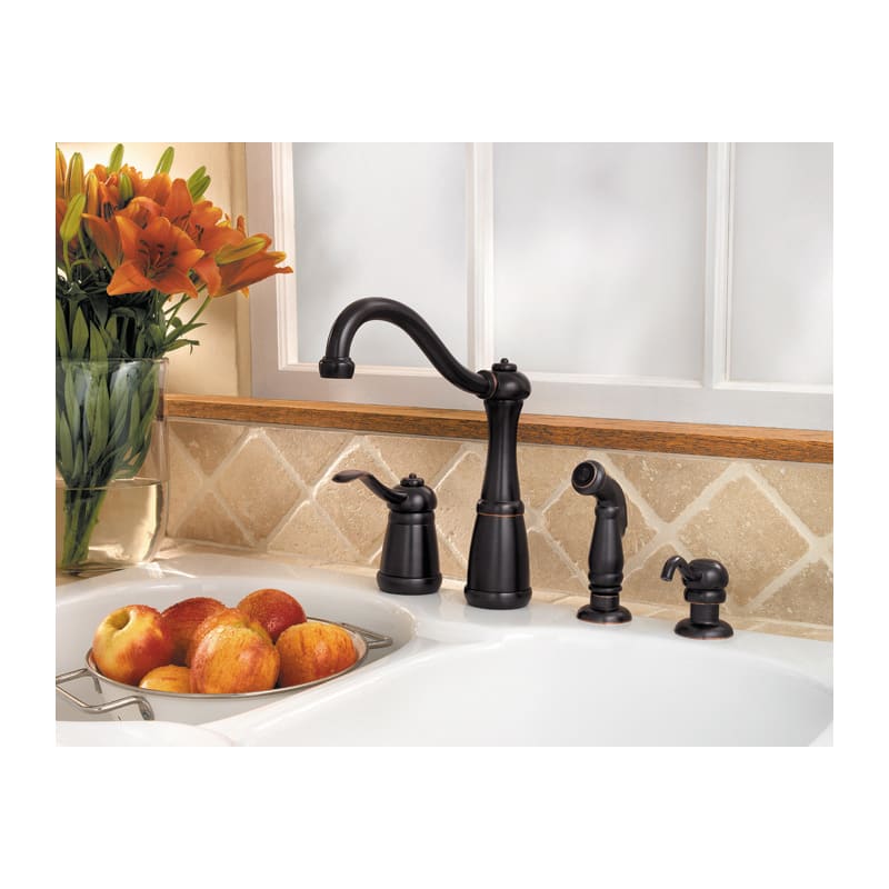 Pfister F-026-4NUU Rustic Bronze Marielle Kitchen Faucet with ...