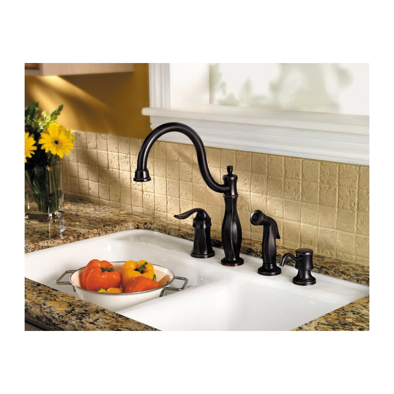 Pfister F-026-4TWY Tuscan Bronze Cadenza Kitchen Faucet with ...