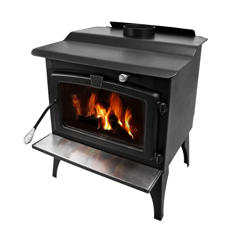 Pleasant Hearth LWS-127201 Black Medium 65,000 BTU Wood Burning Stove with  Blower and Ceramic Glass Window, 1,800 Square Feet Heat Radius -  VentingPipe.com