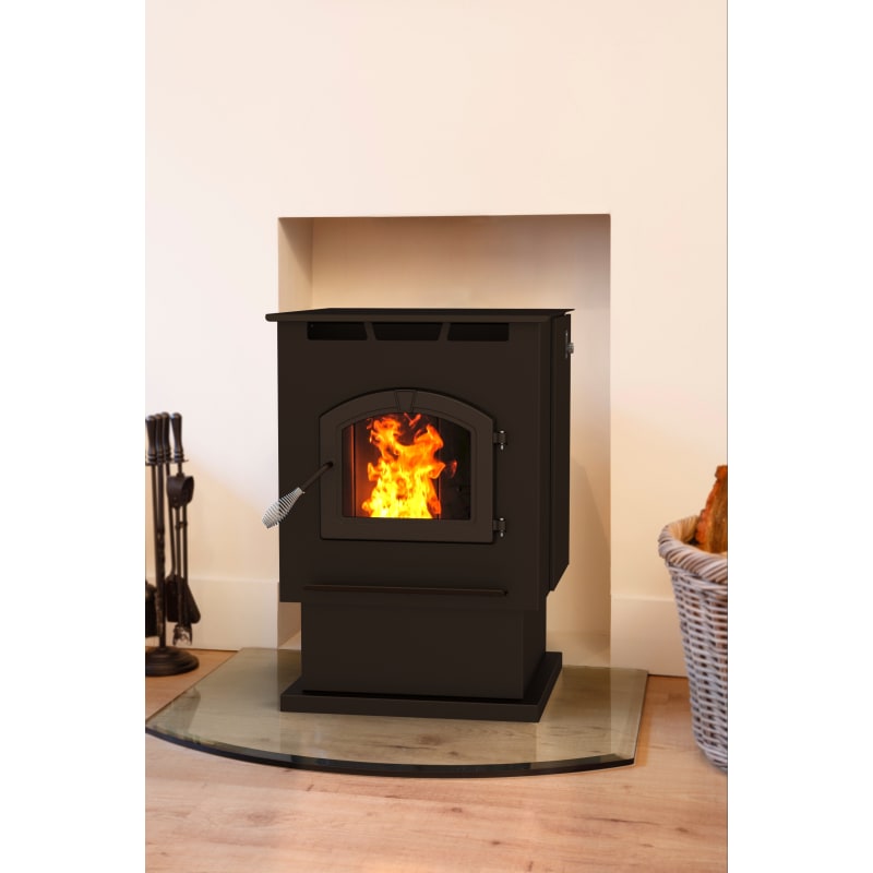 Pleasant Hearth PH50PS Black Large 50,000 BTU Wood Pellet Burning Stove  with LED Comfort Control System, 80 Pound Hopper, 2,200 Square Foot Heat  Radius - VentingPipe.com