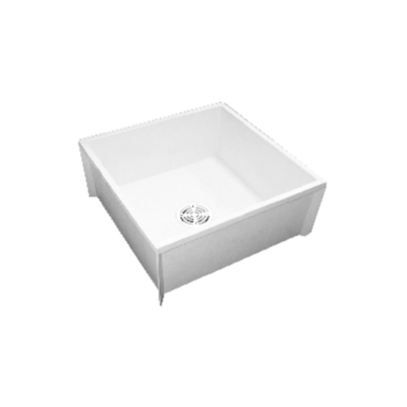 Proflo Pfmb2424s White 24 X Floor Mounted Mop Service Sink With Proflo Pfmb2424s White 24 X Floor Mounted Mop Service Sink With Integral Drain Faucet Com