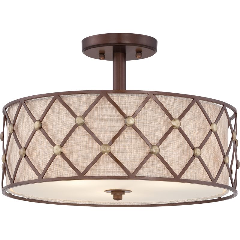 Quoizel Bwl1717cc Copper Canyon Brown Lattice 3 Light 17 Wide