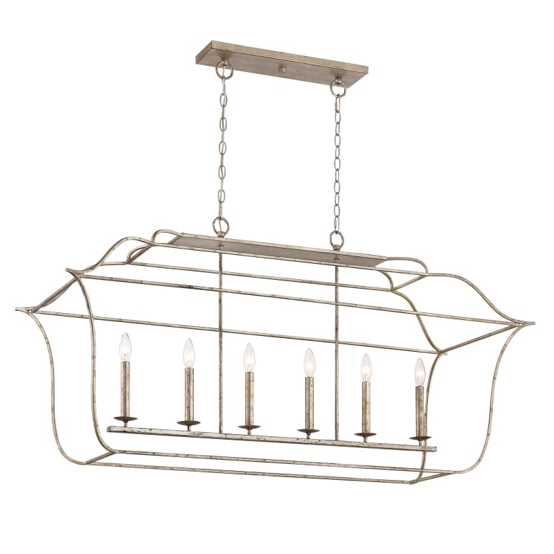 Quoizel GLY648CS Century Silver Leaf Gallery 6 Light 48