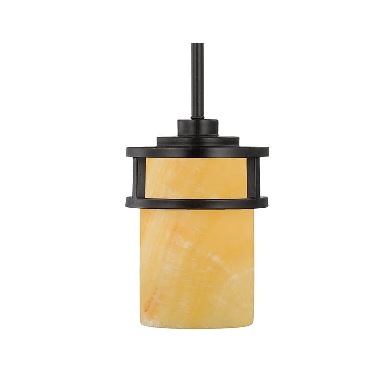 Quoizel KY1508IB Imperial Bronze Kyle 1 Light Mini Pendant with Natural  Onyx Shade - LightingDirect.com