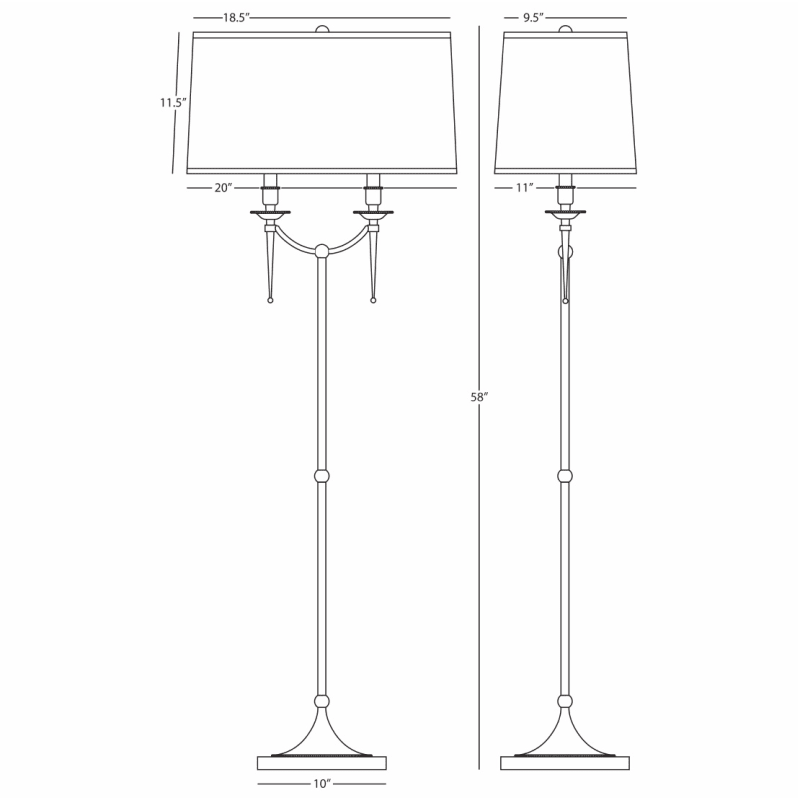 Robert Abbey Z387 Deep Patina Bronze Cedric 58 Floor Lamp Lightingdirect Com