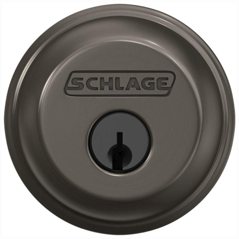 Schlage B60530 Black Stainless Single Cylinder Keyed Entry Grade Deadbolt  from the B-Series
