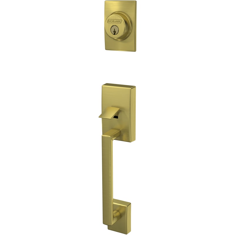 Schlage F58CEN625 Polished Chrome Century Single Cylinder Exterior Entrance  Handleset from the F-Series