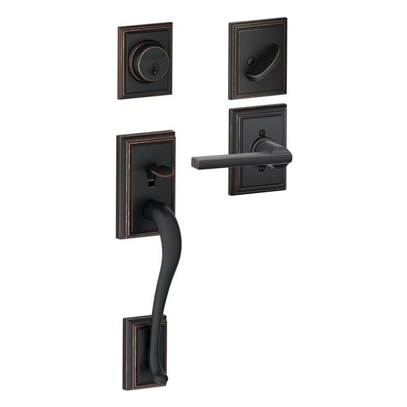 sh1-sec2 ベジット Schlage F60ADDLATADD716 Aged Bronze Addison Sectional Single