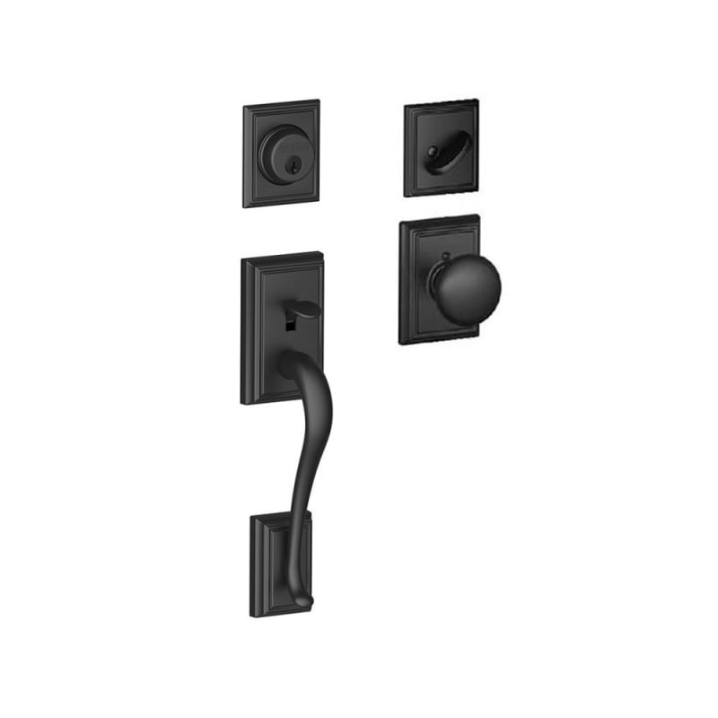 Schlage F60ADDPLYADD622 Matte Black Addison Sectional Single