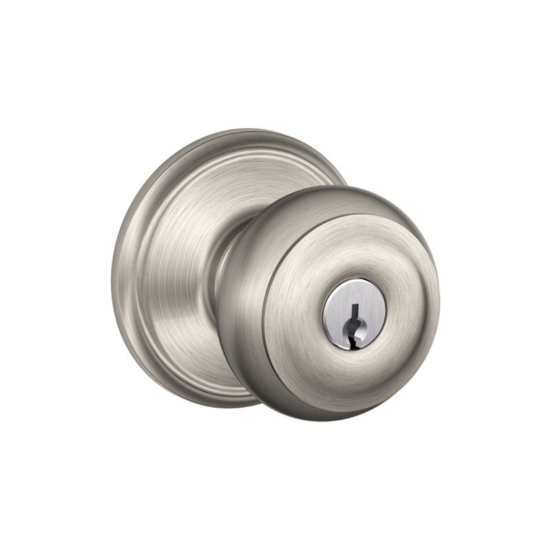Matte Black Schlage F51AGEO622 Georgian Keyed Entry F51A Panic Proof Door Knob