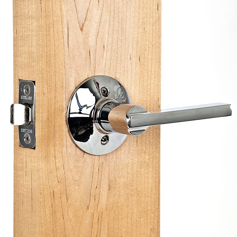 Schlage F10LAT626 Latitude Passage Door Lever Set Gr 2 Reversible Satin Chrome