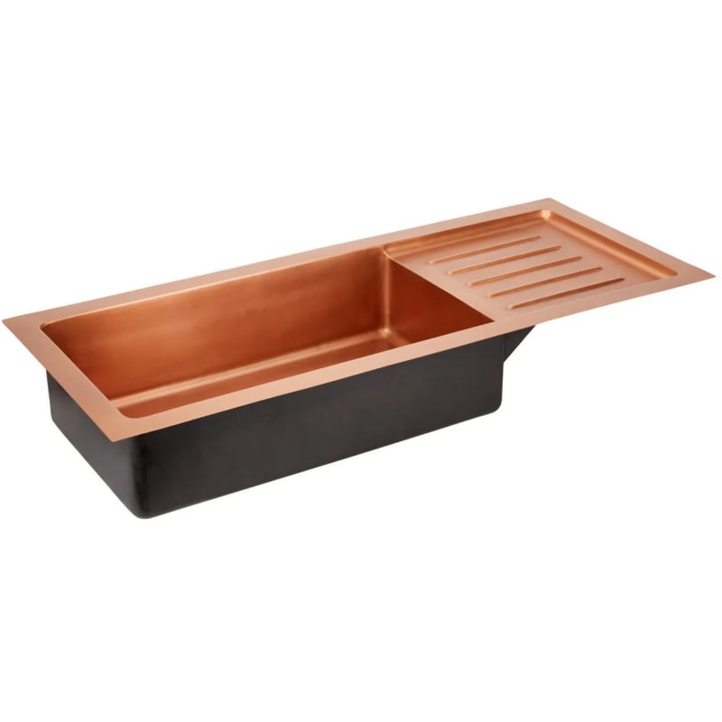 55 Garrison Copper Undermount Sink: Unique With Drainboard