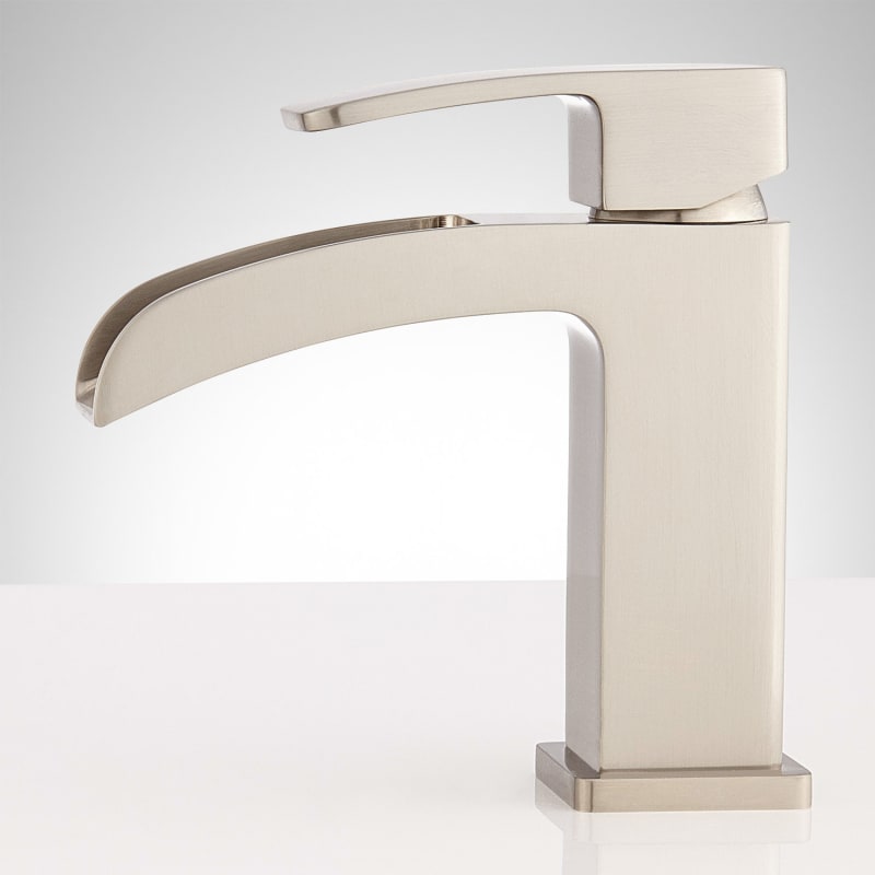 HIGH RISE SIGNATURE HARDWARE GRAYSEN BRONZE SINGLE-HOLE WATERFALL FAUCET HIGH RISE SIGNATURE HARDWARE GRAYSEN BRONZE SINGLE-HOLE WATERFALL FAUCET