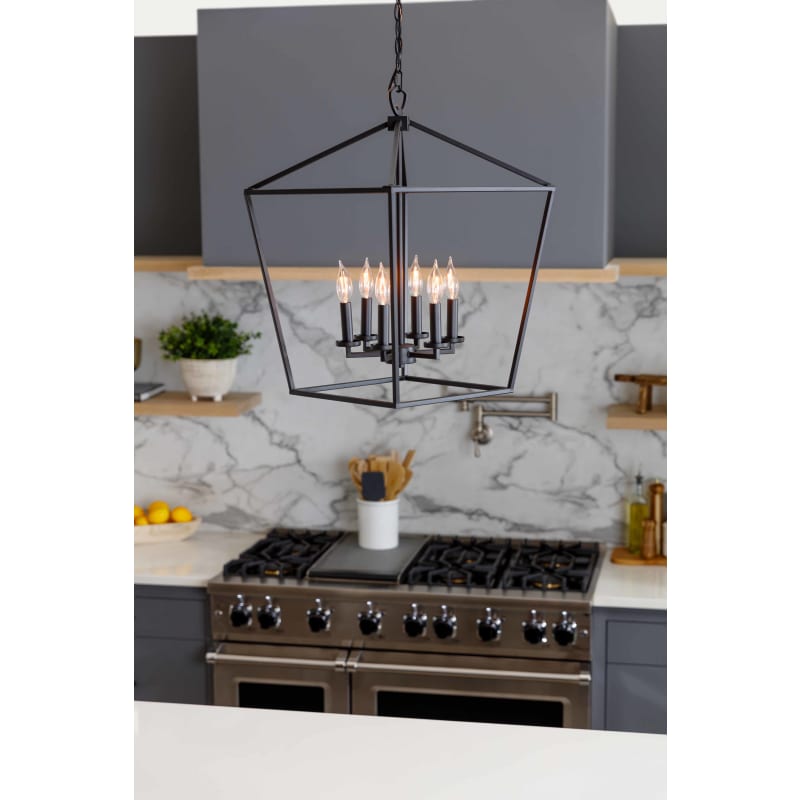 Signature Hardware 440560 Polished Nickel Hillpoint 6 Light 17 Wide Pendant LightingDirect