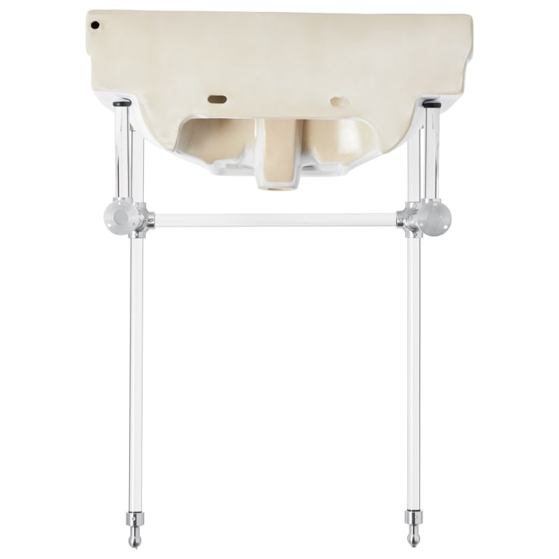 30 Cierra Console Sink with Brass Stand - Chrome in White | Vitreous China | Signature Hardware