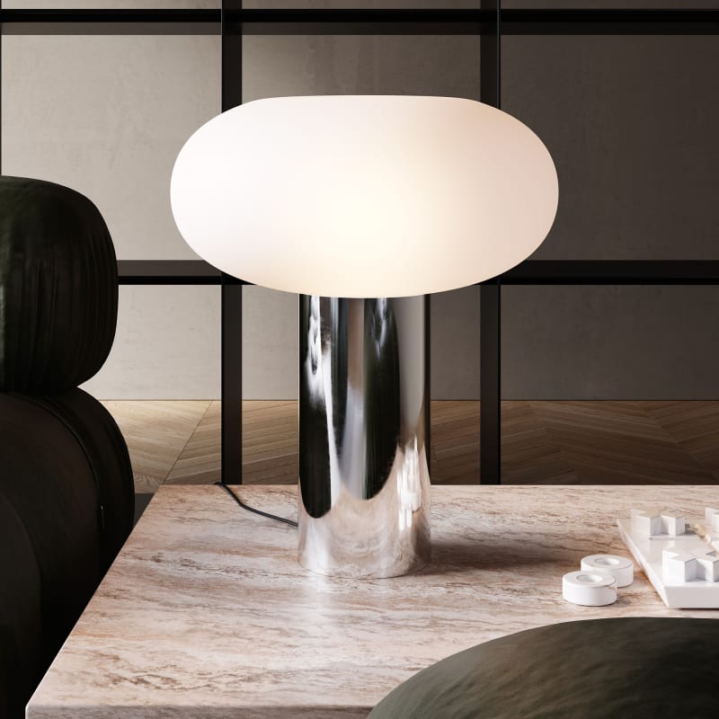 Sonneman 3570.01 Polished Chrome Mallo 16 Tall Buffet Table Lamp LightingDirect