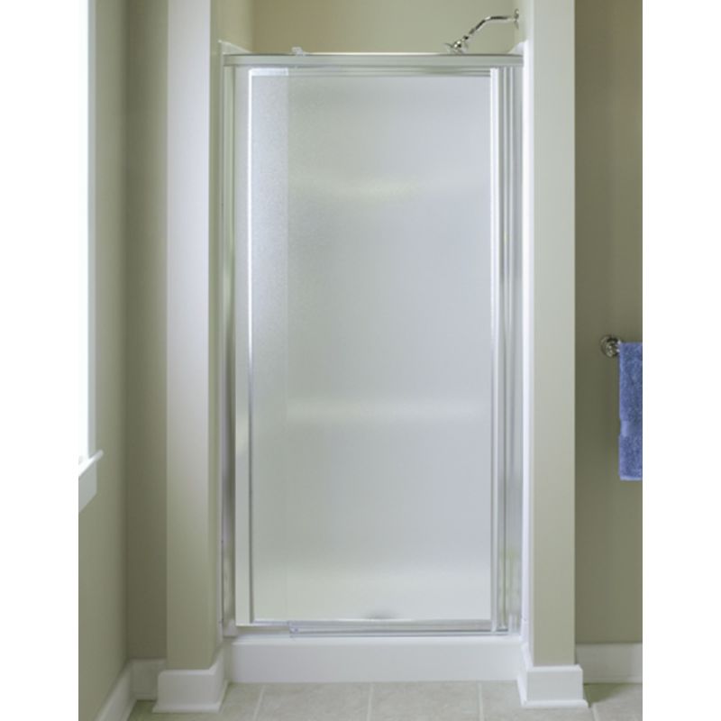 Sterling Shower Doors Showers 1500d 48 Vista Pivot Ii 65 1 2 High X 48 Wide Framed Shower Door With Pattern Glass