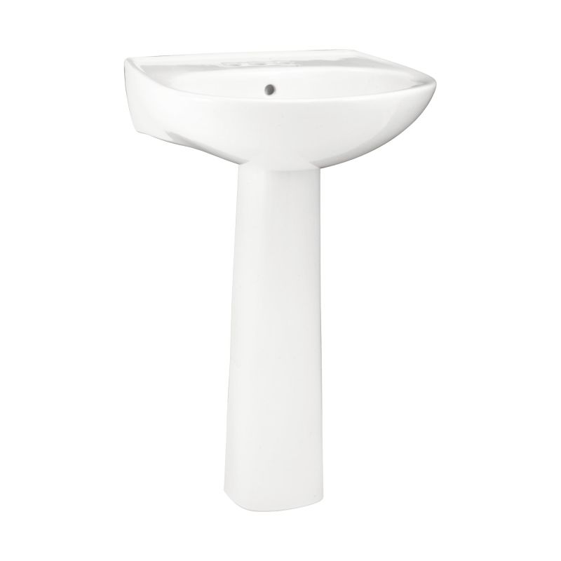 STERLING Sacramento Vitreous China Pedestal Combo Bathroom Sink in White with Overflow Drain STERLING Sacramento Vitreous China Pedestal Combo Bathroom Sink in White with Overflow Drain