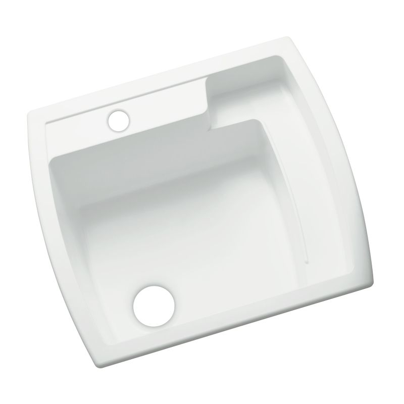 Sterling Latitude 22-in x 25-in White Utility Tub - Dual-Mount