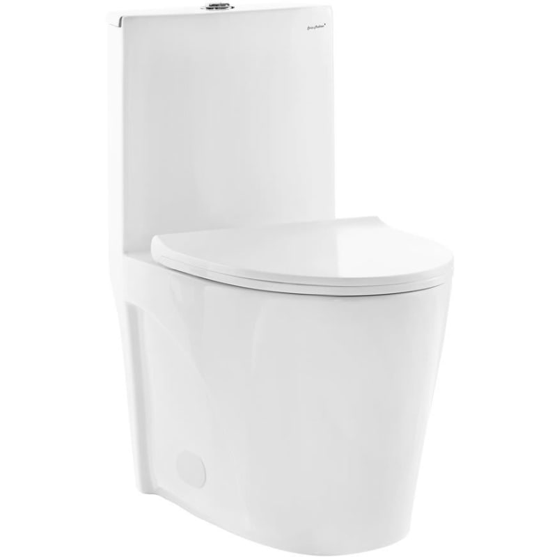 Dual-Flush Elongated One-Piece Black Toilet (Seat Included)