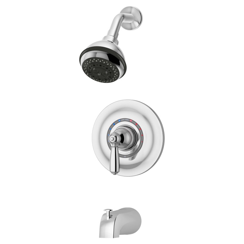 Symmons 4702-STN-1.5-TRM Satin Nickel Allura Tub and Shower Trim Package  with 1.5 GPM Multi Function Shower Head