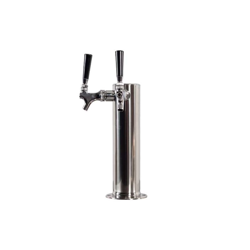 Stainless Steel Draft Beer Kegerator Tower Adjustable Single/Dual Beer Tap Faucet Dispenser Set Jimfoty Beer Tower Dispenser Double Faucet 