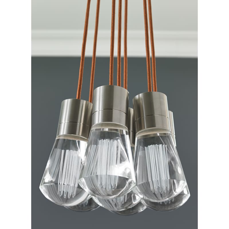 Tech Lighting undefined Aged Brass Brown Cord Alva Single Light 3 3 5 Wide LED Mini Track Light Pendant LightingDirect