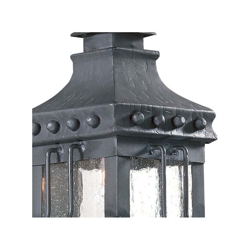 One Light Outdoor Wall Lantren Troy Lighting BCD8970NB Dover Natural Bronze Finish with Clear Seeded Glass