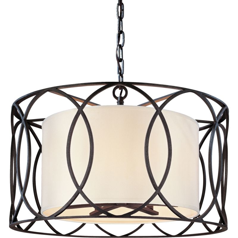 Troy Lighting F1285SG Silver Gold Sausalito 5 Light Drum Pendant ... Troy Lighting F1285SG Silver Gold Sausalito 5 Light Drum Pendant ...