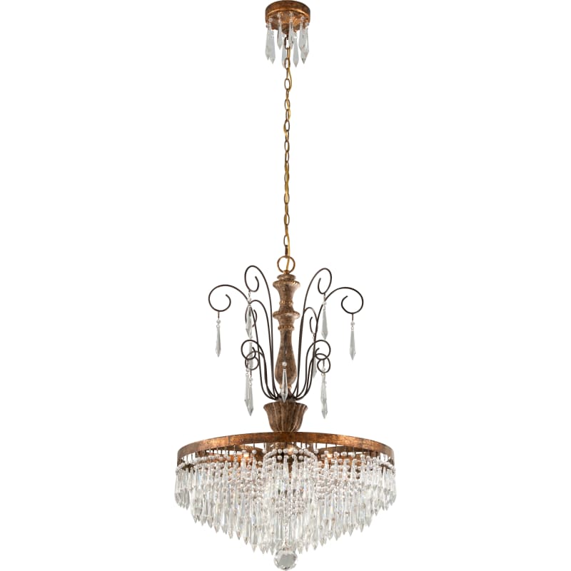 Troy Lighting F3776 Marais Gold Leaf with Distressed Wood Le