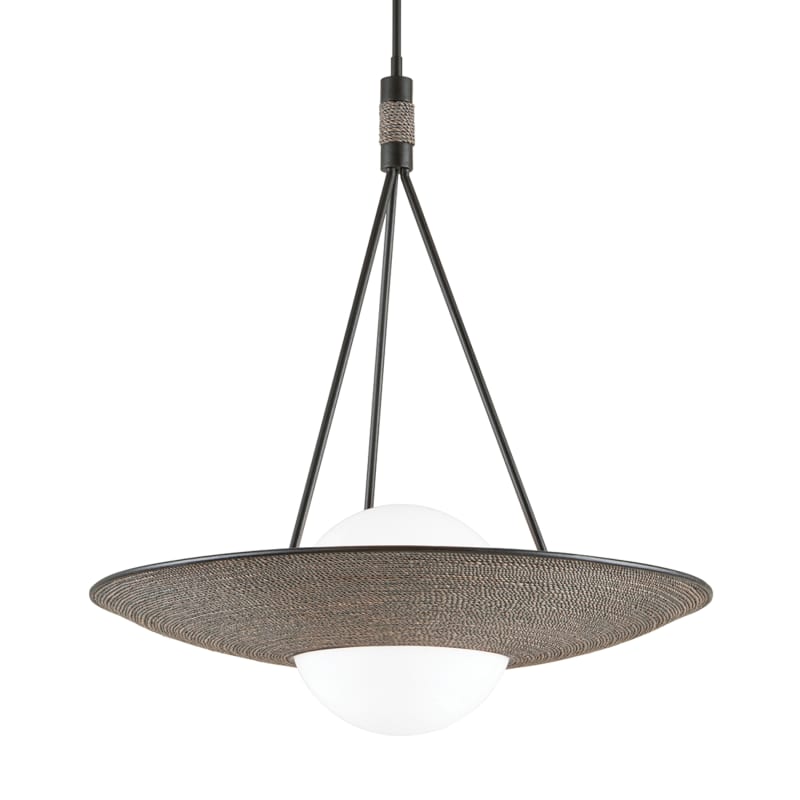 Troy Lighting F7821-L-TBK Textured Black / Grey Rope Marius 32