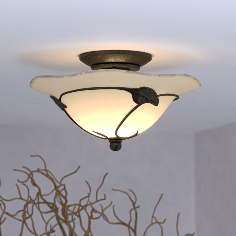 Vaxcel Lighting LK38812OL Oil Shale Vine 2 Light Semi-Flush