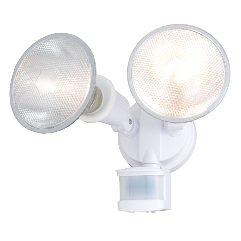 White coach light with sensor outlet