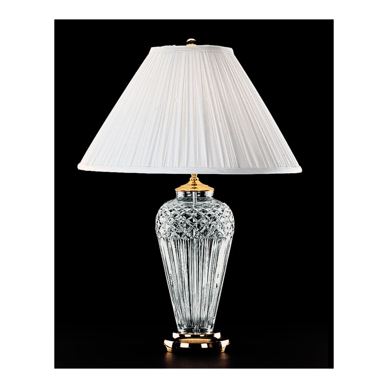 Waterford 9919341310 White Soft Pleat Coolie Crystal Table Lamp