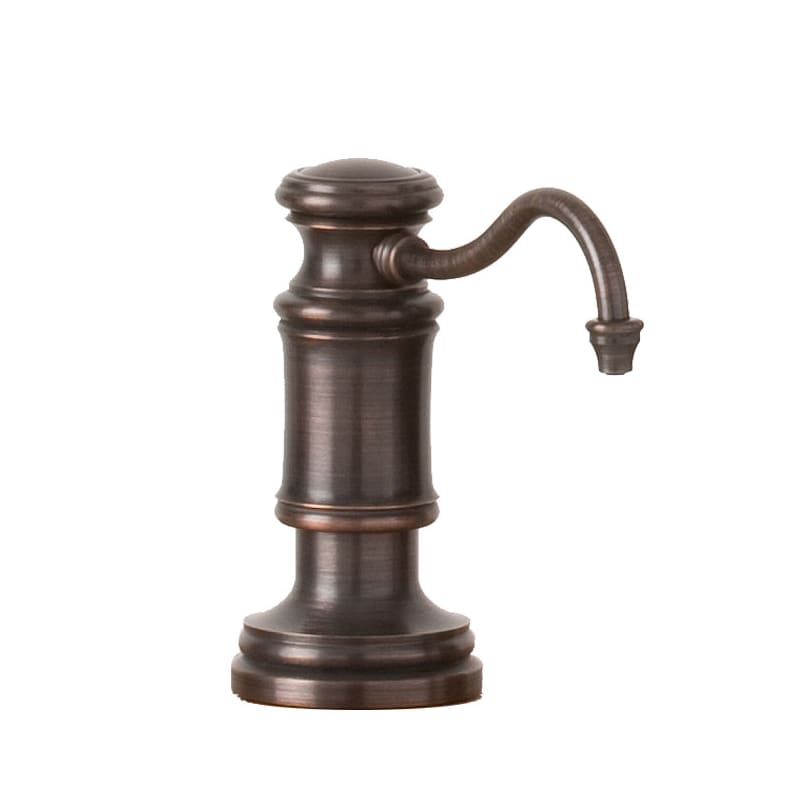 Waterstone 5600-4-DAB Distressed Antique Brass Traditional 1.75 GPM Single  Hole Pull Down Kitchen Faucet with Lever Handle Includes Soap Dispenser,  Air Switch, and Air Gap