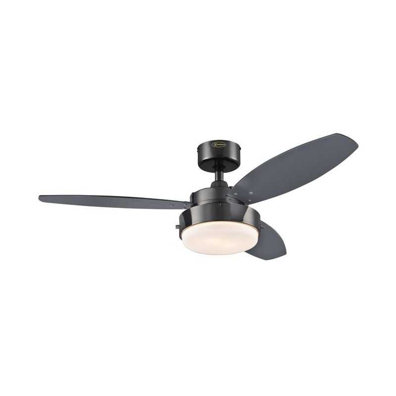 Westinghouse 7876400 Metal Alloy 42 3 Blade Hanging Indoor Westinghouse 7876400 Metal Alloy 42 3 Blade Hanging Indoor Ceiling Fan With Reversible Motor Blades Light Kit And Down Rod Included